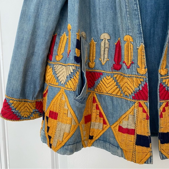 Free People Peruvian Swing Jacket in Indigo - Picture 6 of 7